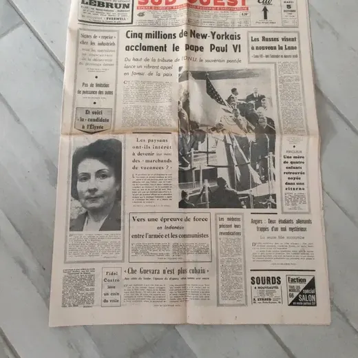 Journal SudOuest du mardi 5 octobre 1965
