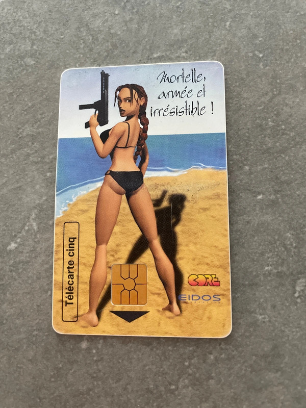 Carte téléphonique tomb raider